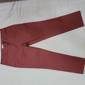 Women's Loft Outlet Modern Skinny Ankle Pants, Cranberry Color, Size 12, EUC